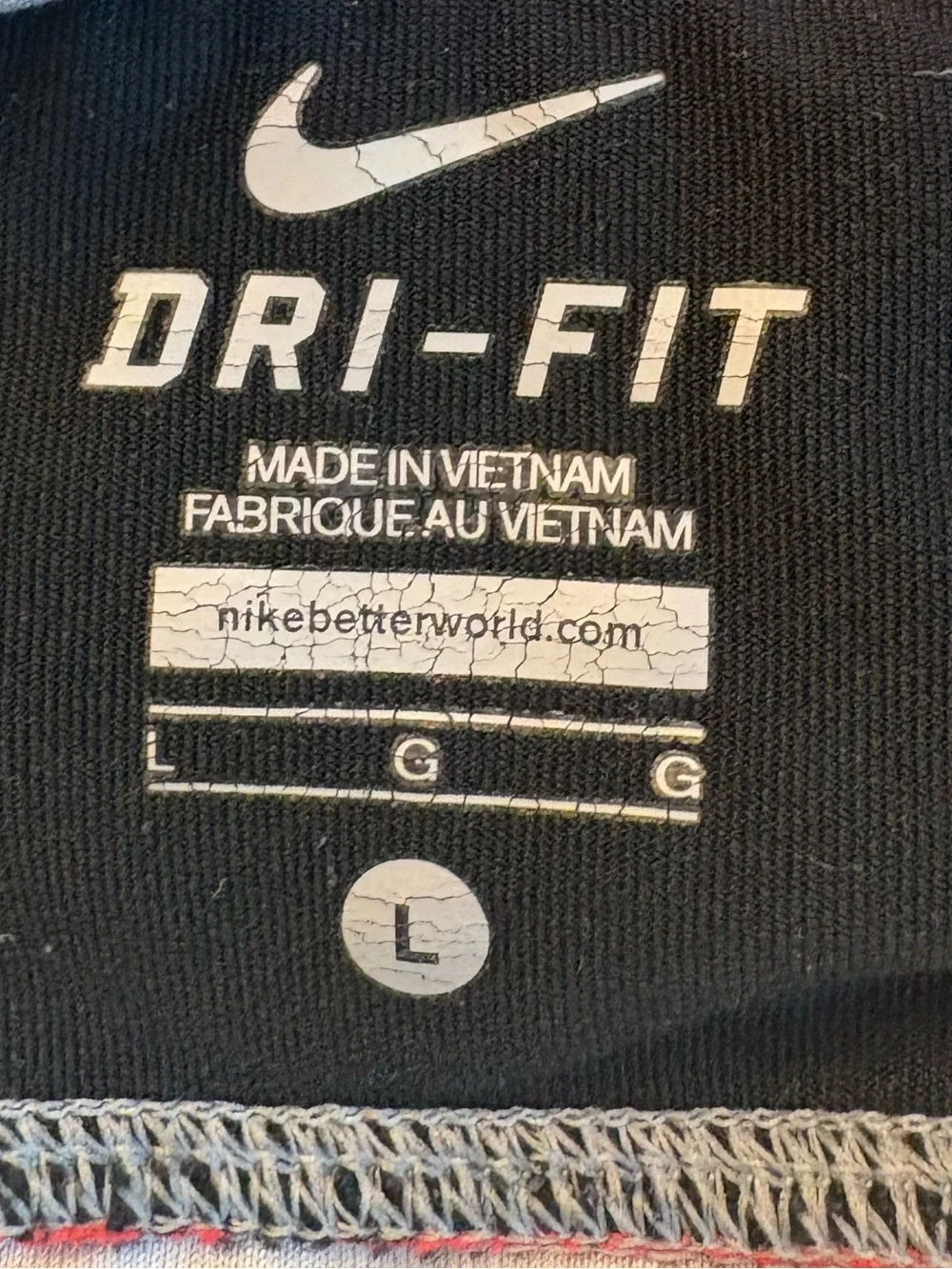 NIKE DRI FIT Capri Crop Legging Light Gray Size Large